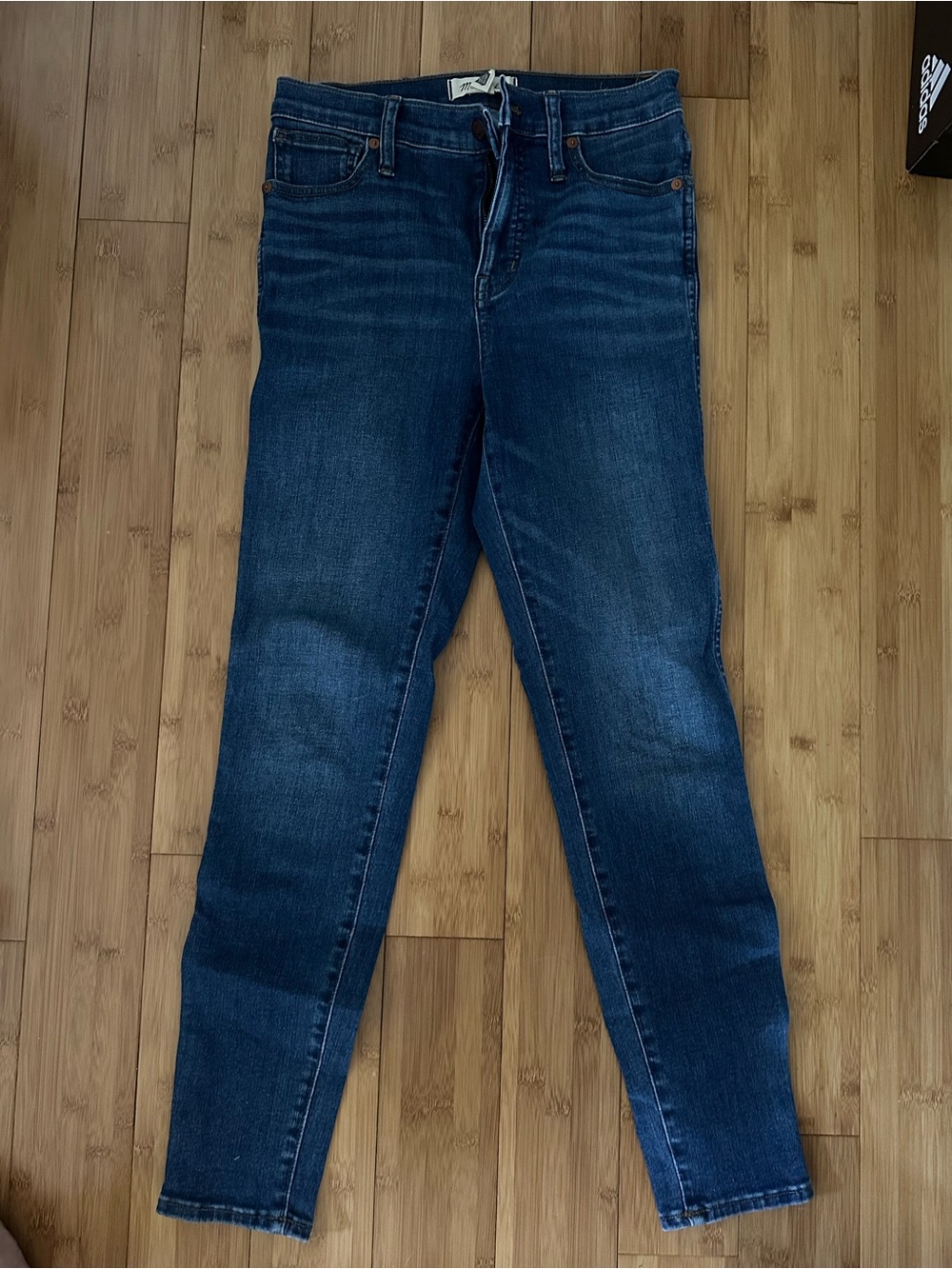 Madewell Women's High Rise Skinny Jeans in Dark Blue wash